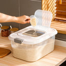 Axyaa Plastic Rice Bucket Grains Storage Box Food Container Kitchen Organizer