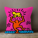 Axyaa Plush Velvet Pillowcase Decorative Cushion Cover in Popular Graffiti Art