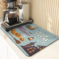 Axyaa Pumpkin Pattern Kitchen Absorbent Drying Mat & Cup Mats