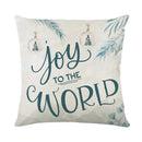 Axyaa Christmas Letter Print Throw Pillow Cover for Festive Home Decor