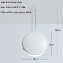 Axyaa Nordic LED Pendant Light Modern Resin Hanging Lamp for Dining Room