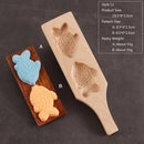 Axyaa Eco-friendly Wood Cake Mold - Multi-lattice Animal Flower Mooncake Pastry Mold