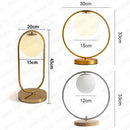 Axyaa Gold Metal Base Glass Ball LED Desk Lamp - Art Decor Statement Piece