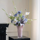 Axyaa Crinkle Glass Vase: Luxury Living Room Decor Piece