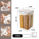 Axyaa Plastic Food Storage Container with Measuring Cup on Organizer Box