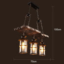 Axyaa Retro Solid Wood Art Lamp for Bar Restaurant Corridor - Creative Wall Decor