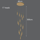 Axyaa Crystal Chandelier: Modern Luxury Stair & Living Room Lighting