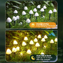 Axyaa Solar Mushroom Lights - 10/20 Patio Fairy Lights with Remote Control