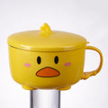 Axyaa Cute Duck Ramen Noodles Bowl Lid Stainless Steel Kitchen Tableware