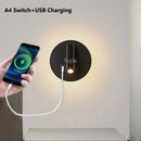 Axyaa USB Wall Wash LED Bed Light with Adjustable Spotlight