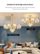 Axyaa Light Luxury Crystal Chandelier for Living, Dining, and Bedroom