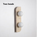 Axyaa Yellow Travertine Stone Wall Lamp with LED Sconce
