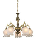Axyaa Vintage Metal Glass Chandelier for Stylish Home Lighting