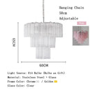 Axyaa Glass Chandelier Light: Elegant French Home Decor for Living Room, Bedroom, Hotel, Staircase.