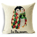 Axyaa Festive Christmas Tree Pillow Cover for Home Decoration