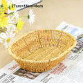 Axyaa Rattan Serving Baskets: Bread Fruit Vegetables Cake Dim Sum Tray Styles