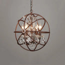Axyaa Retro Loft Crystal Chandelier for Bar, Restaurant, and Living Room