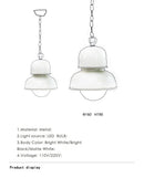 Axyaa Mid Century Industrial Metal Chandelier Sputnik Light in White Beige