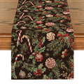 Axyaa Poinsettia Table Runner - Festive Dining Room Decor
