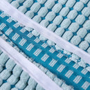 Axyaa Super Soft Blue Velvet Striped Pillowcase 50x50cm Sofa Decoration
