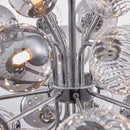 Axyaa Smoke Gray Glass Bubble Ball Chandelier - Nordic Style Luxury Pendant Lamp