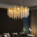 Axyaa Gold Branch Crystal Chandelier - Modern Luxury Hanging Chandeliers
