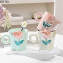 Axya Pearlescent Tulip Ceramic Coffee Mug - High Beauty Breakfast Cup