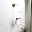 Axyaa White Ceramic LED Wall Lamp with Pull Chain Switch
