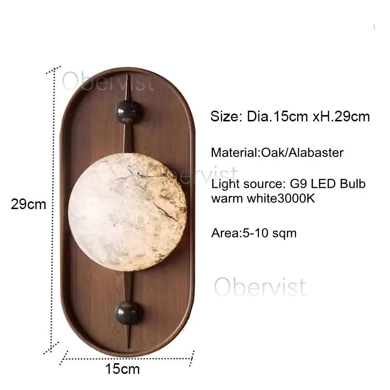Designer Marble Wall Lamp Retro Creative Living Room Bedside Aisle Lamp by Axyaa