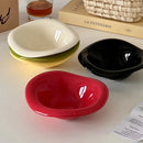 Axyaa Wave Salad Bowl Saucer - Creamy Color, Ins Style, Dishwasher Safe, Dessert Snack