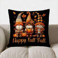 Axyaa Autumn Wreath Pumpkin Berries Pillow Cover