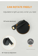 Axyaa Adjustable LED Wall Sconce Spotlight for Bedroom Study • Rotating 3W Reading Lamp