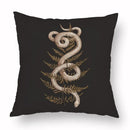 Axyaa Retro Flower Fox Pillowcase in Peach Skin Velvet.