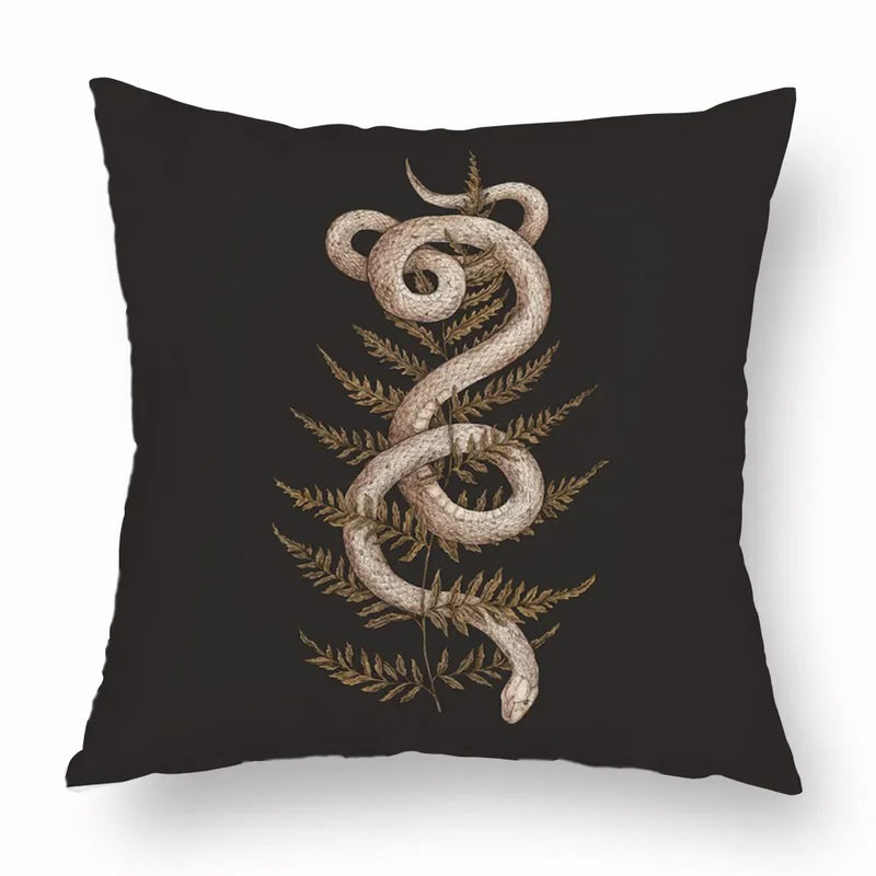 Axyaa Retro Flower Fox Pillowcase in Peach Skin Velvet.