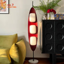 Axyaa Medieval Sailboat LED Floor Lamp, Solid Wood & Marble Base, Vintage Design