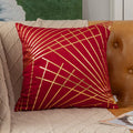 Luxury Gold-Embossed Velvet Throw Pillowcase by Axyaa - Elegant Home Decor Solution