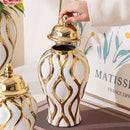 Axyaa Ceramic Electroplating Vase Jar - Luxury Home Decor Craft for Living Room Entryway
