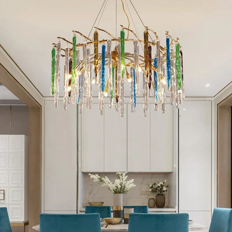Axyaa Nordic Luxury Crystal Ceiling Lamps for Modern Interior Lighting
