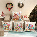 Axyaa Gingerbread Man Train Cabin Luminous Pillowcase - Christmas Party & Home Decor Gift