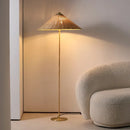 Axyaa Rattan Woven Floor Lamp - Handmade Standing Light Fixture for Home Decor