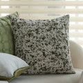 Axyaa Green Floral Throw Pillow Cover - 45X45 Square Cushion for Home Decor