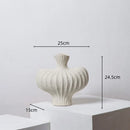 Axyaa Fringe Vase: Irregular Heterophore Floral Arrangement Porcelain Ornament