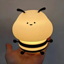 Axyaa Bee Silicone Night Light USB Rechargeable Touch Sensor Kids Lamp Time Function