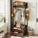 Axyaa Small Clothes Rack with Drawers and Shelves - Heavy Duty Clothing Organizer