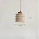 Axyaa Natural Yellow Stone Bedroom Chandelier: Retro LED Pendant Lamp for Home & Restaurant