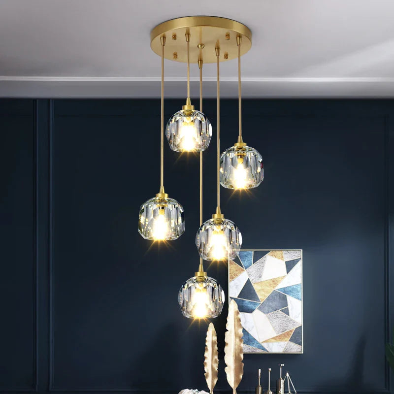 Axyaa Nordic Spiral Chandelier: Modern Lighting for Dining Room and Restaurant
