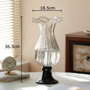 Axyaa Relief Glass Vase: Elegant Hydroponic Plant Pot for Stylish Floral Arrangements