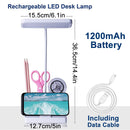 Axyaa Rechargeable LED Desk Lamp with Pen & Phone Holder