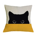 Black Cat Printed Cushion Cover for Home Sofa Car Decor - Axyaa Brand