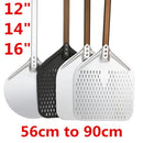 Axya Aluminum Pizza Shovel Peel with Wooden Handle - Round Baking Turner